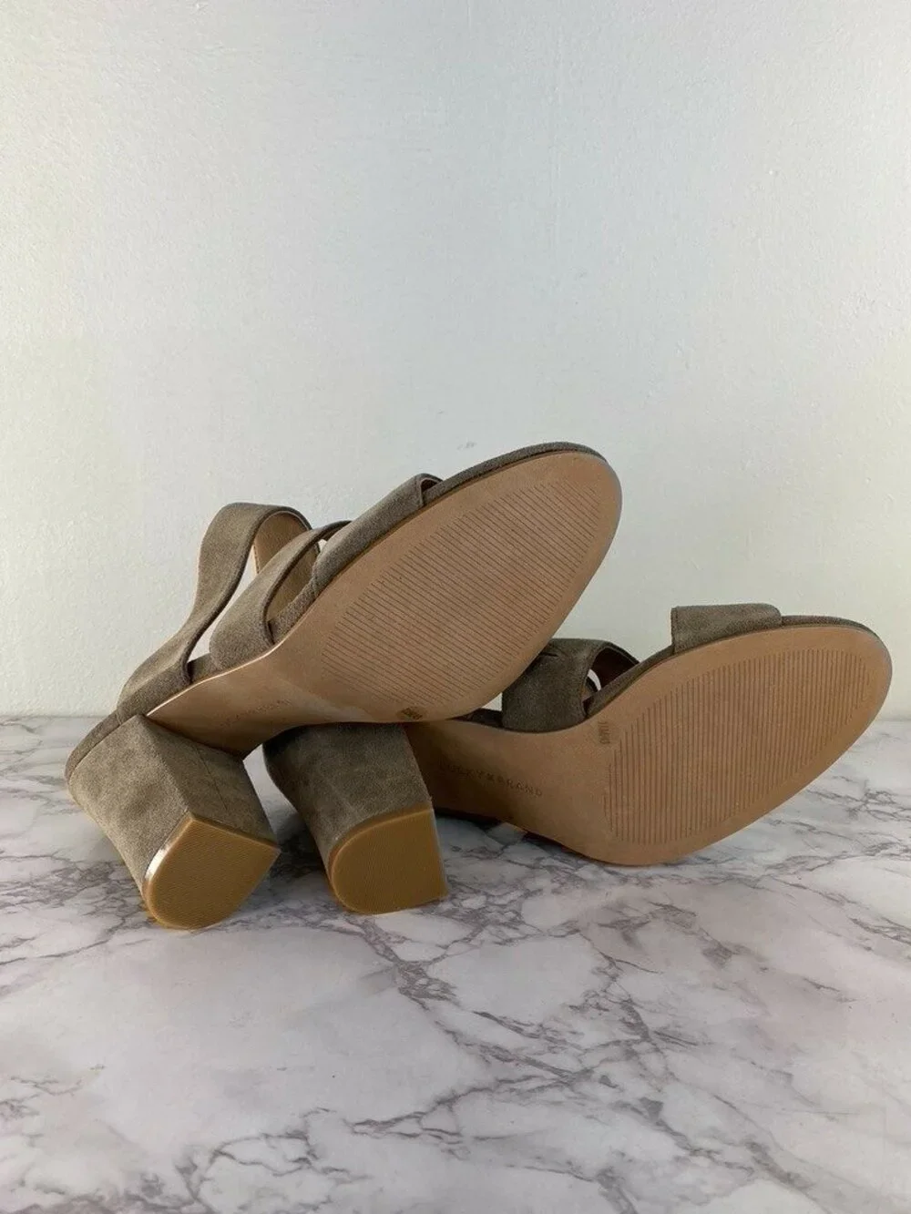 Lucky Brand Women's Minna Brindle  Suede Chunky Heel Mule Sandals - Size 11 M